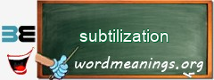 WordMeaning blackboard for subtilization
